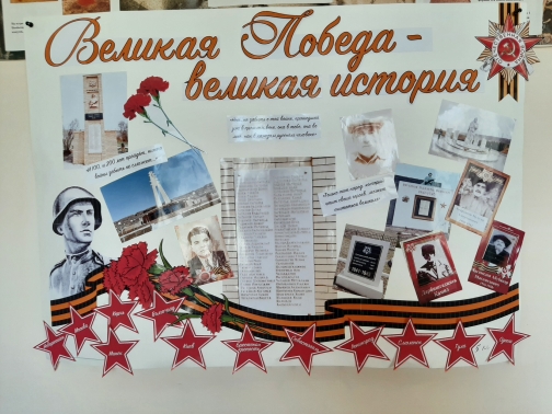 Школьная стенгазета «Салют, Победы!»,  приуроченная к празднованию 80-й годовщины Победы в Великой Отечественной войне 1941–1945 годов.
